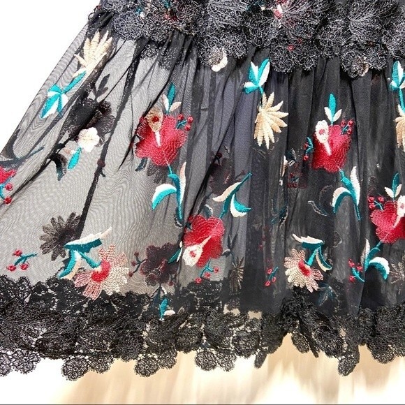 BB Dakota Let's Dance Mesh Embroidered Fairy Grunge Midi Dress 4 NWOT - Picture 8 of 16